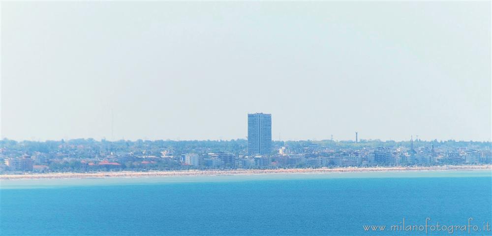 Gabicce Mare (Pesaro e Urbino, Italy) - Rimini and its skyscraper seen from Gabicce Monte